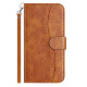For Samsung Galaxy S24+ 5G Dual-Folded S-shape Leather Phone Case(Brown)