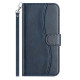 For Samsung Galaxy S24+ 5G Dual-Folded S-shape Leather Phone Case(Navy Blue)