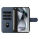 For Samsung Galaxy S24+ 5G Dual-Folded S-shape Leather Phone Case(Navy Blue)
