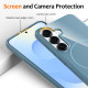 For Samsung Galaxy S24+ 5G Glossy TPU Shockproof MagSafe Phone Case with Lanyard(Blue)
