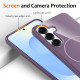 For Samsung Galaxy S24+ 5G Glossy TPU Shockproof MagSafe Phone Case with Lanyard(Purple)