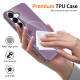 For Samsung Galaxy S24+ 5G Glossy TPU Shockproof MagSafe Phone Case with Lanyard(Purple)