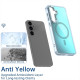 For Samsung Galaxy S24+ 5G Plating Gradient Discolor MagSafe Phone Case with Holder(Purple)