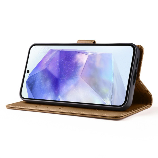 For Samsung Galaxy S24+ 5G Forwenw F6 Series RFID Leather Phone Case(Brown)