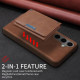 For Samsung Galaxy S24+ 5G BETOPNICE Horizontal Flip Detachable MagSafe Wallet Phone Case(Brown)