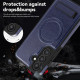 For Samsung Galaxy S24+ 5G Multi-function Holder MagSafe PU Phone Case(Royal Blue)