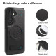 For Samsung Galaxy S24+ 5G Multi-function Holder MagSafe PU Phone Case(Black)