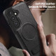 For Samsung Galaxy S24+ 5G Multi-function Holder MagSafe PU Phone Case(Black)