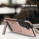 For Samsung Galaxy S24+ 5G Multi-function Holder MagSafe PU Phone Case(Rose Gold)
