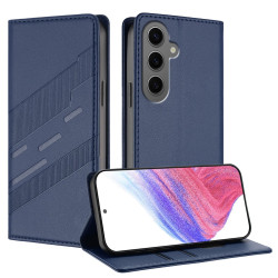 For Samsung Galaxy S24+ 5G Embossed Multi-functional Wallet Retro Leather Phone Case(Dark Blue)