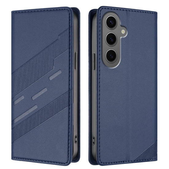 For Samsung Galaxy S24+ 5G Embossed Multi-functional Wallet Retro Leather Phone Case(Dark Blue)