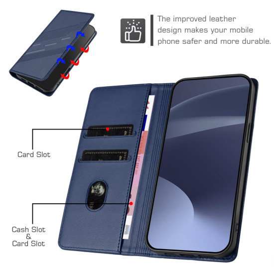 For Samsung Galaxy S24+ 5G Embossed Multi-functional Wallet Retro Leather Phone Case(Dark Blue)