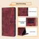 For Samsung Galaxy S24+ 5G Mandala Embossed Retro Frosted Leather Phone Case(Red)