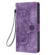 For Samsung Galaxy S24+ 5G Mandala Embossed Retro Frosted Leather Phone Case(Purple)