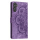 For Samsung Galaxy S24+ 5G Mandala Embossed Retro Frosted Leather Phone Case(Purple)