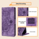 For Samsung Galaxy S24+ 5G Mandala Embossed Retro Frosted Leather Phone Case(Purple)