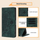 For Samsung Galaxy S24+ 5G Mandala Embossed Retro Frosted Leather Phone Case(Green)