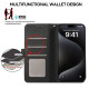 For Samsung Galaxy S23 5G ABEEL Delicate Texture Splicing RFID Leather Phone Case(Black)
