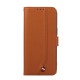 For Samsung Galaxy S23 5G ABEEL Delicate Texture Splicing RFID Leather Phone Case(Brown)
