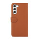 For Samsung Galaxy S23 5G ABEEL Delicate Texture Splicing RFID Leather Phone Case(Brown)