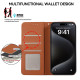 For Samsung Galaxy S23 5G ABEEL Delicate Texture Splicing RFID Leather Phone Case(Brown)