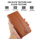 For Samsung Galaxy S23 5G ABEEL Delicate Texture Splicing RFID Leather Phone Case(Brown)