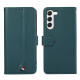 For Samsung Galaxy S23 5G ABEEL Delicate Texture Splicing RFID Leather Phone Case(Green)