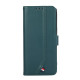 For Samsung Galaxy S23 5G ABEEL Delicate Texture Splicing RFID Leather Phone Case(Green)