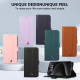 For Samsung Galaxy S23 5G ABEEL Delicate Texture Splicing RFID Leather Phone Case(Green)