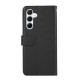 For Samsung Galaxy S24+ 5G ABEEL Delicate Texture Splicing RFID Leather Phone Case(Black)