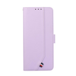 For Samsung Galaxy S24+ 5G ABEEL Delicate Texture Splicing RFID Leather Phone Case(Purple)