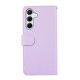 For Samsung Galaxy S24+ 5G ABEEL Delicate Texture Splicing RFID Leather Phone Case(Purple)