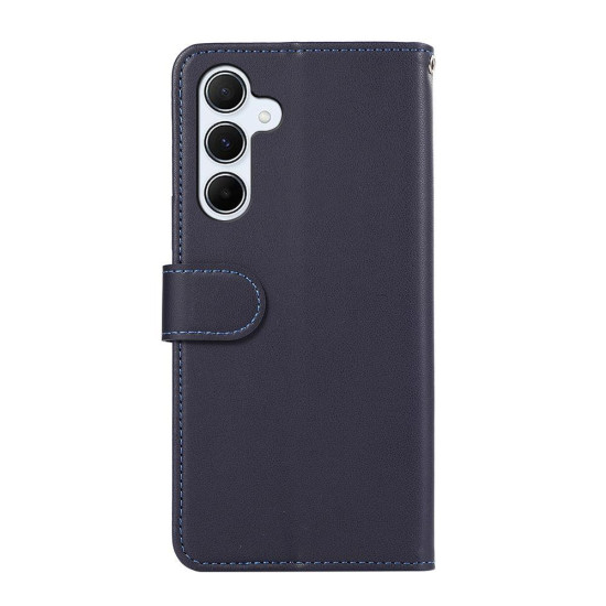 For Samsung Galaxy S24+ 5G ABEEL Delicate Texture Splicing RFID Leather Phone Case(Blue)