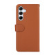 For Samsung Galaxy S24+ 5G ABEEL Delicate Texture Splicing RFID Leather Phone Case(Brown)