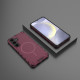 For Samsung Galaxy S24+ 5G Grating Solid Color MagSafe Magnetic Phone Case(Red)
