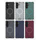 For Samsung Galaxy S24+ 5G Grating Solid Color MagSafe Magnetic Phone Case(Red)