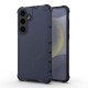 For Samsung Galaxy S24+ 5G Grating Solid Color MagSafe Magnetic Phone Case(Dark Blue)