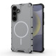 For Samsung Galaxy S24+ 5G Grating Solid Color MagSafe Magnetic Phone Case(Light Grey)