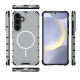 For Samsung Galaxy S24+ 5G Grating Solid Color MagSafe Magnetic Phone Case(Light Grey)