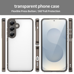 For Samsung Galaxy S24+ 5G PC Hybrid TPU Airbag Shockproof Phone Case(Transparent Black)