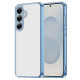 For Samsung Galaxy S24+ 5G PC Hybrid TPU Airbag Shockproof Phone Case(Transparent Blue)