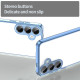 For Samsung Galaxy S24+ 5G PC Hybrid TPU Airbag Shockproof Phone Case(Transparent Blue)