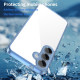 For Samsung Galaxy S24+ 5G PC Hybrid TPU Airbag Shockproof Phone Case(Transparent Blue)
