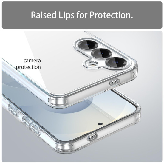 For Samsung Galaxy S24+ 5G PC Hybrid TPU Airbag Shockproof Phone Case(Transparent)