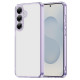 For Samsung Galaxy S24+ 5G PC Hybrid TPU Airbag Shockproof Phone Case(Transparent Purple)