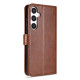 For Samsung Galaxy S24+ 5G AZNS Sheepskin Texture Flip Leather Phone Case(Brown)