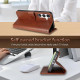 For Samsung Galaxy S24+ 5G AZNS Sheepskin Texture Flip Leather Phone Case(Brown)