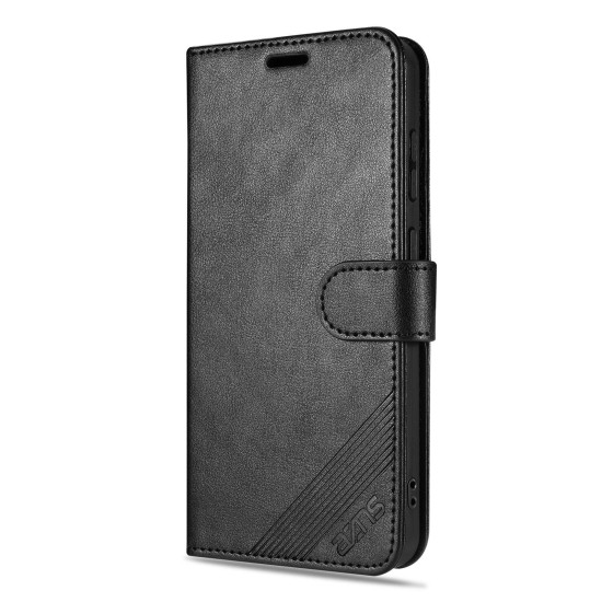 For Samsung Galaxy S24+ 5G AZNS Sheepskin Texture Flip Leather Phone Case(Black)