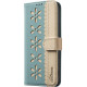 For Samsung Galaxy S23+ 5G Splicing Color Hollow Flower Pattern RFID Leather Phone Case(Green)