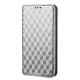 For Samsung Galaxy S23 5G Cubic Grid Texture Flip Leather Phone Case(Silver)
